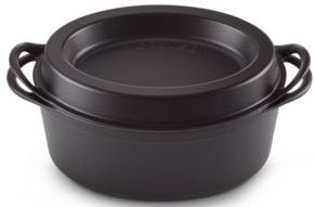 Braadpan Le Creuset Doufeu Ovaal Mat Zwart 32 cm