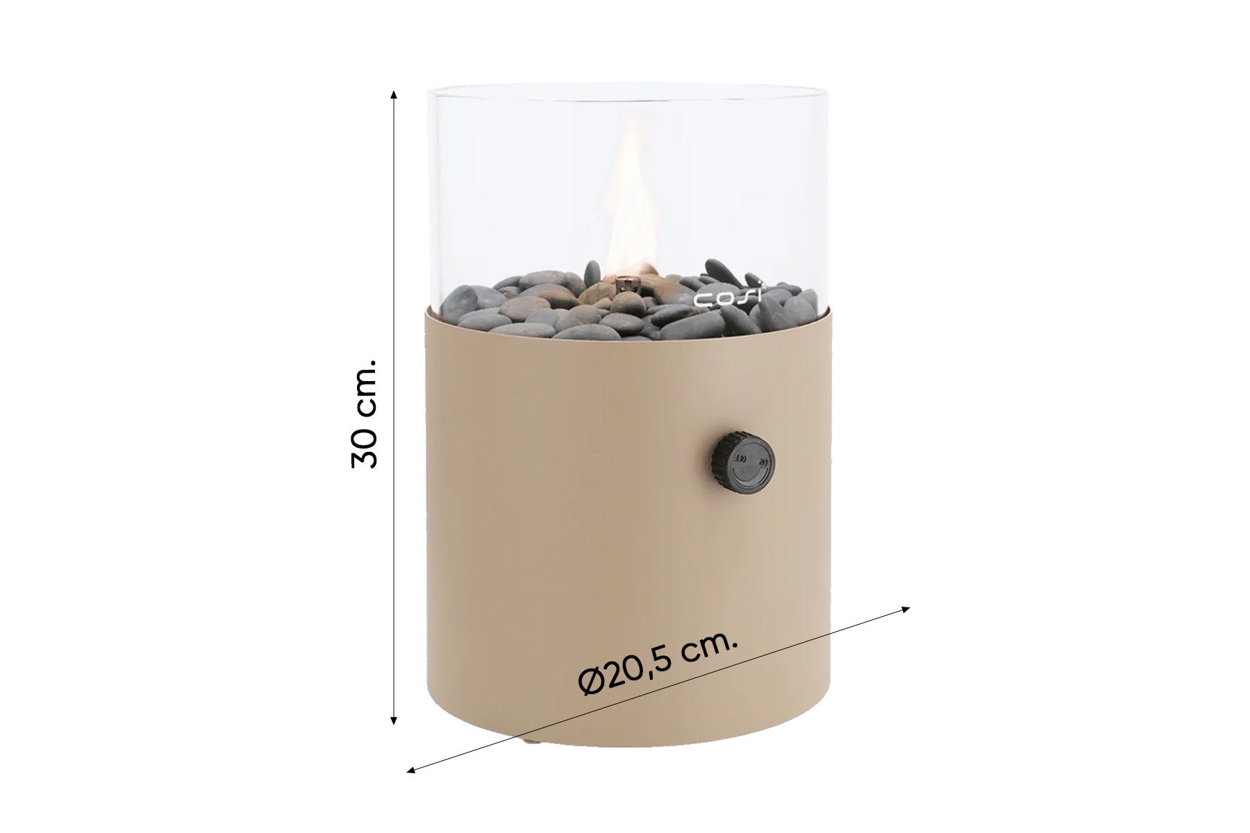Cosi Fires Cosiscoop XL gaslantaarn - sandy beige
