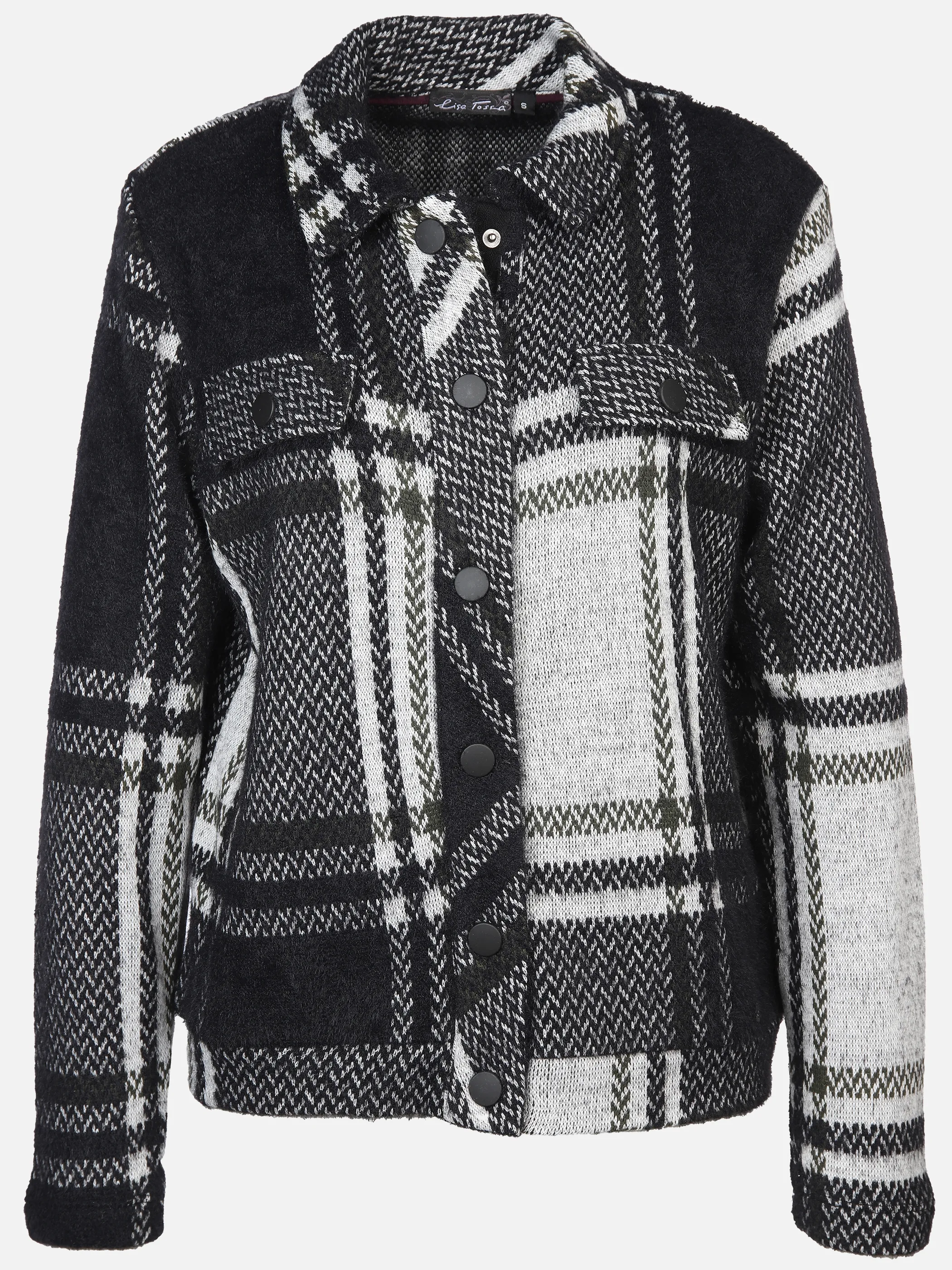 Damen Jaquard-Cardigan mit Knöpfen