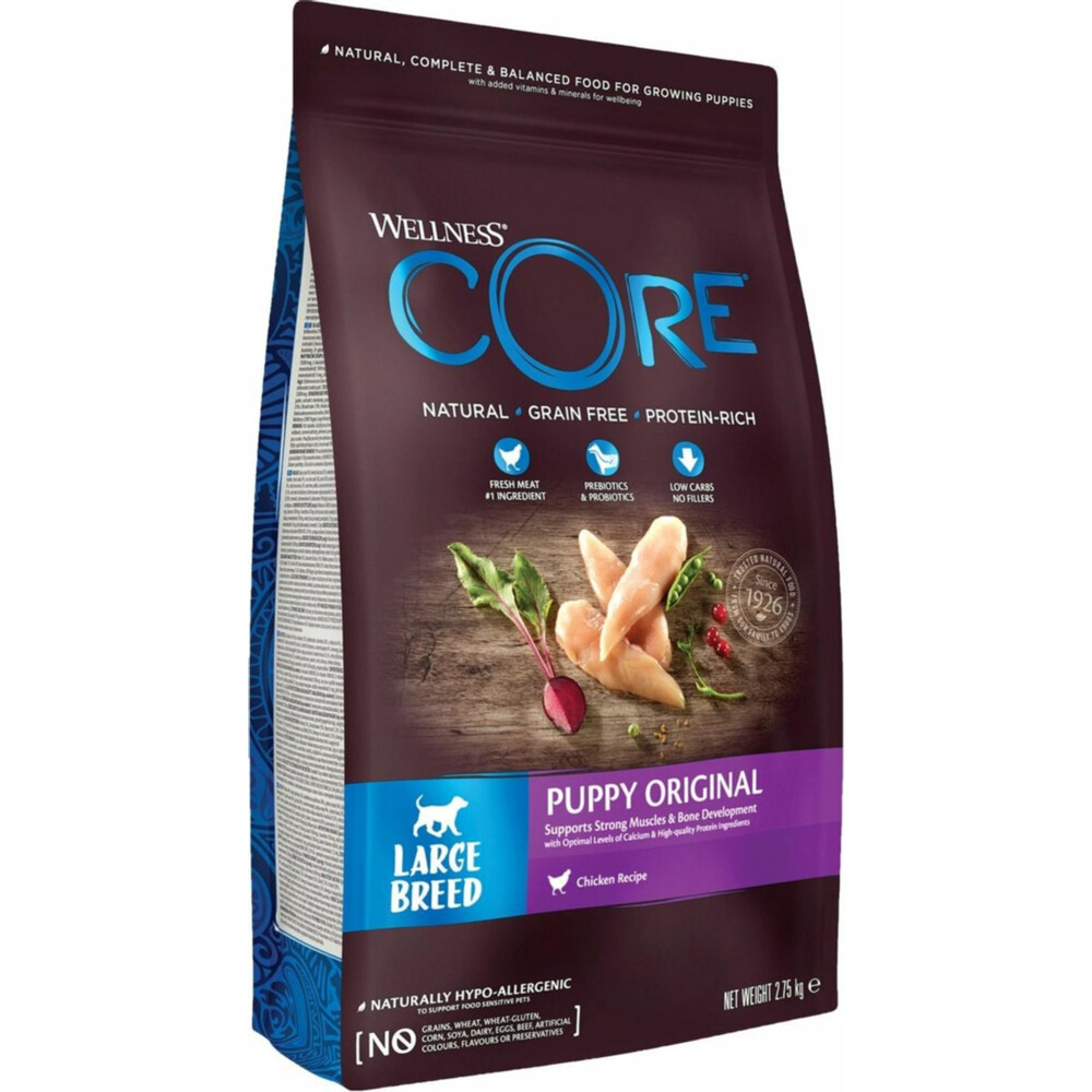 4x Wellness Core Hondenvoer Puppy Large Breed Kalkoen - Kip2,75 kg