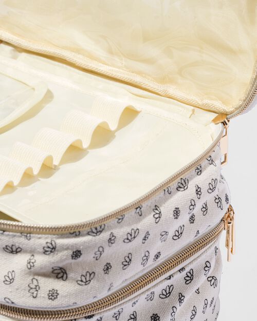 beautycase avec organiseur 17x25x15 toile