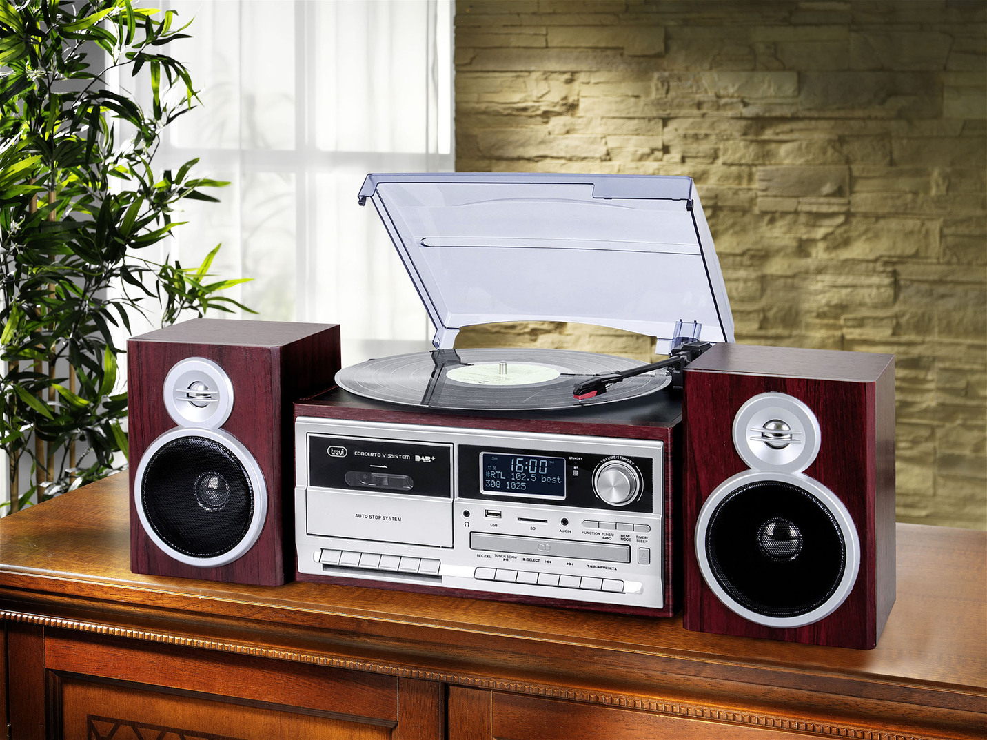 Trevi TT 1072 DAB Nostalgie-Stereoanlage mit DAB+
