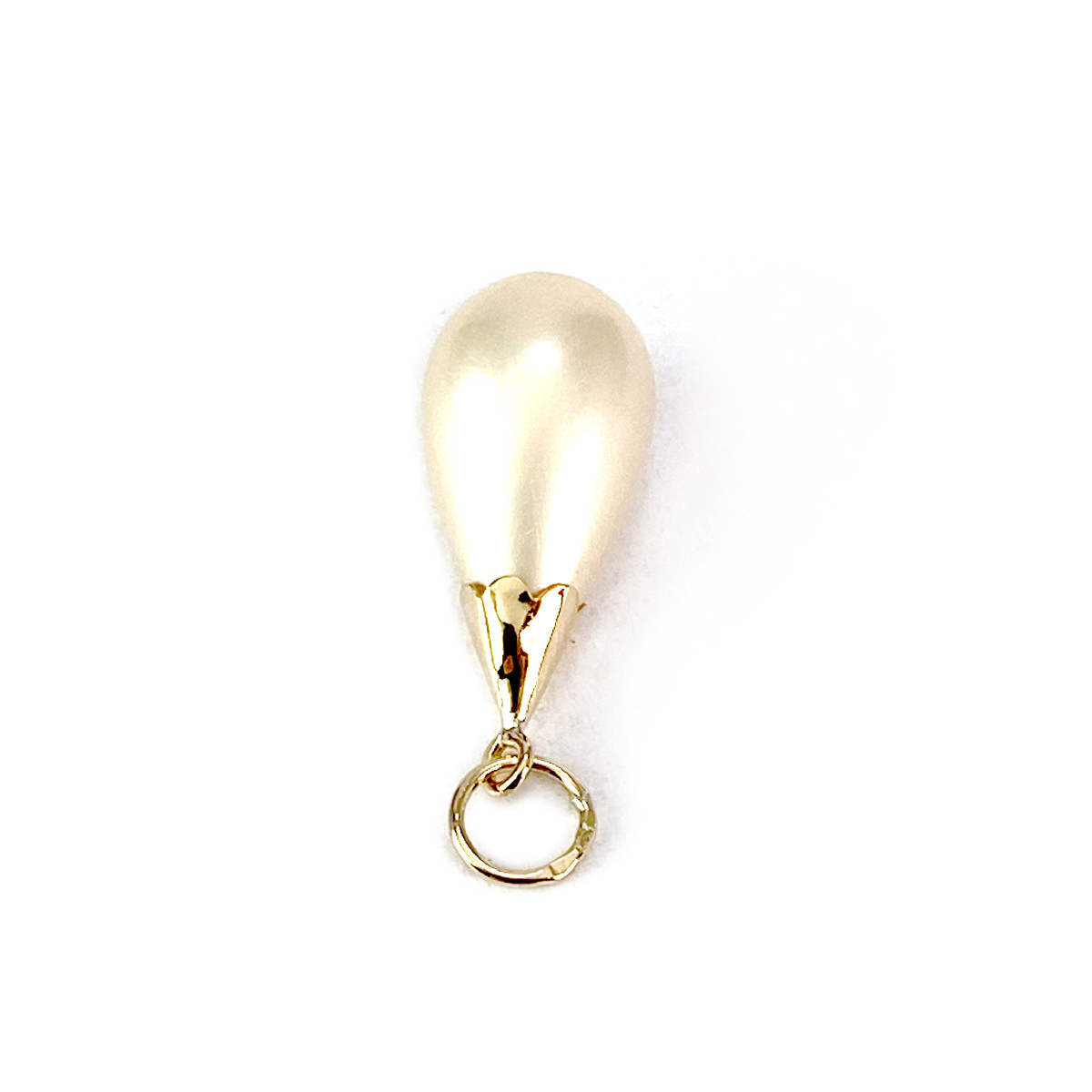 Pendentif d'occasion or 750 jaune perle d'imitation