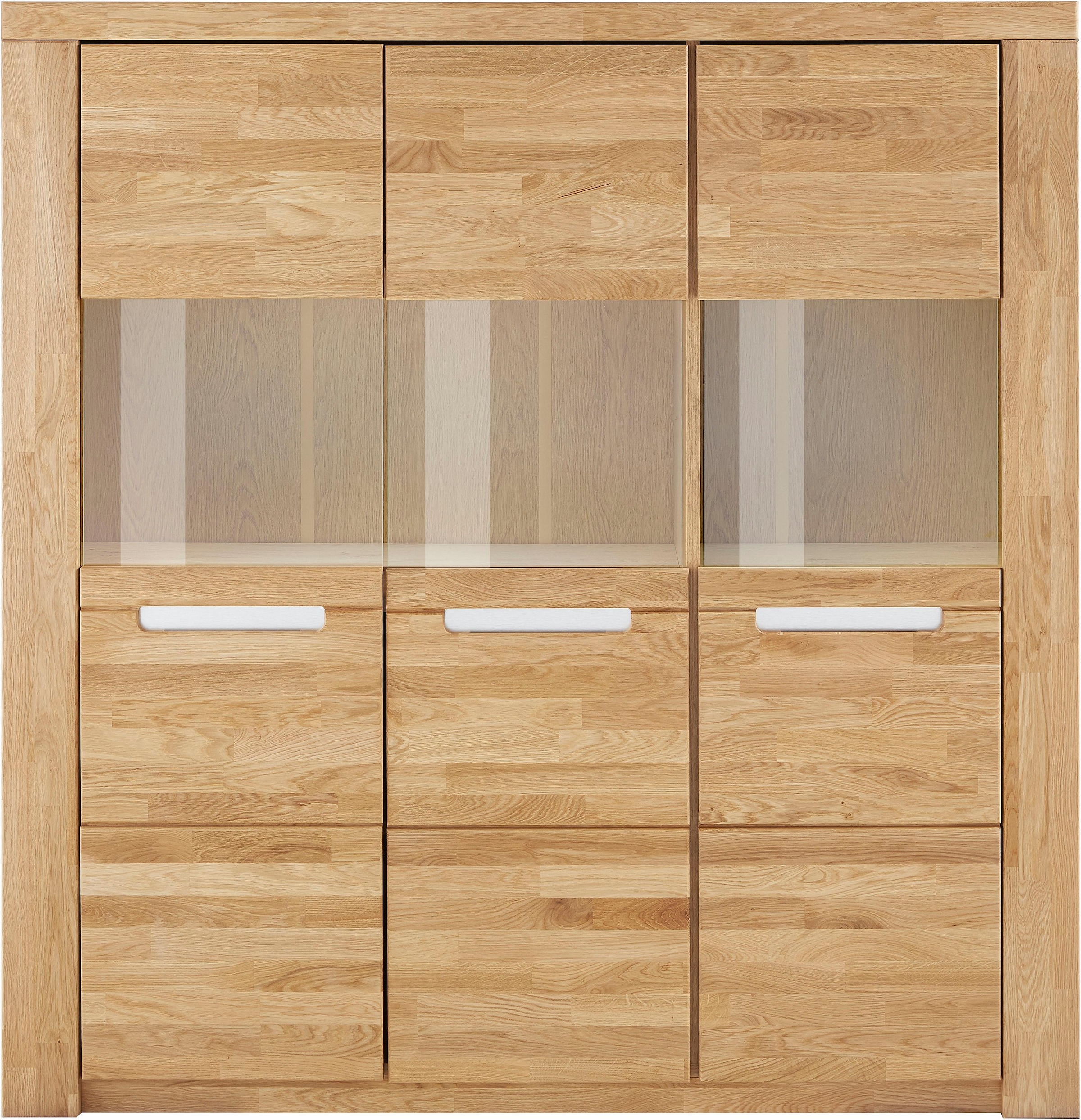 Home affaire Highboard »Kolding« Breite 140 cm mit 3 Glastüren
