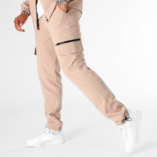 Ensemble Veste Zippée Et Pantalon Cargo 0282 0286 Beige