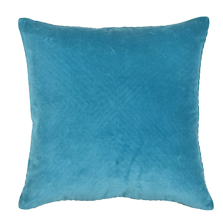 Coussin effet velours GoodHome Orozco 45 x 45 cm bleu
