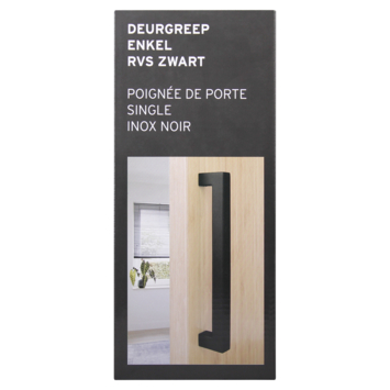 Gamma deurgreep enkel Gijs zwart RVS
