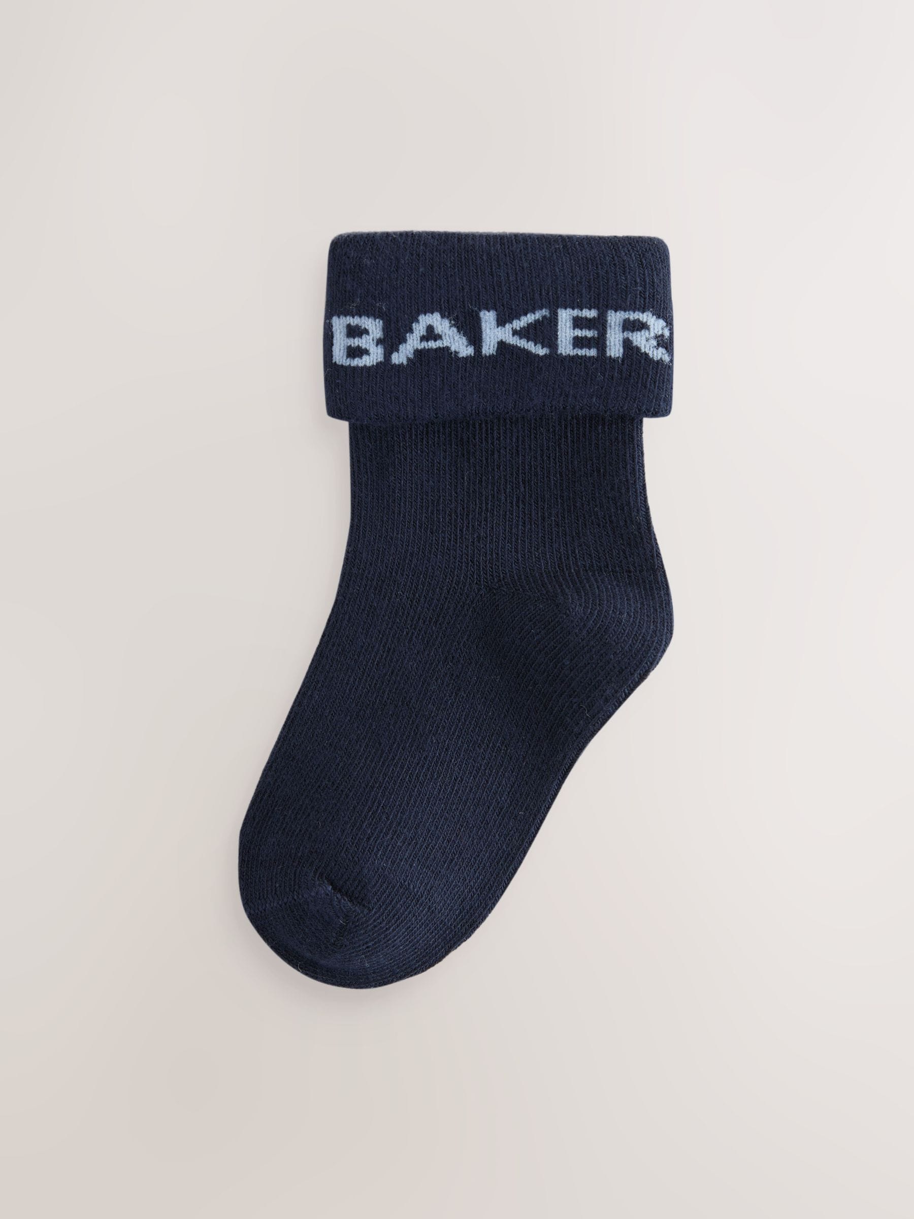 Blauw - Baker by Ted Baker babysokken verpakking van 5