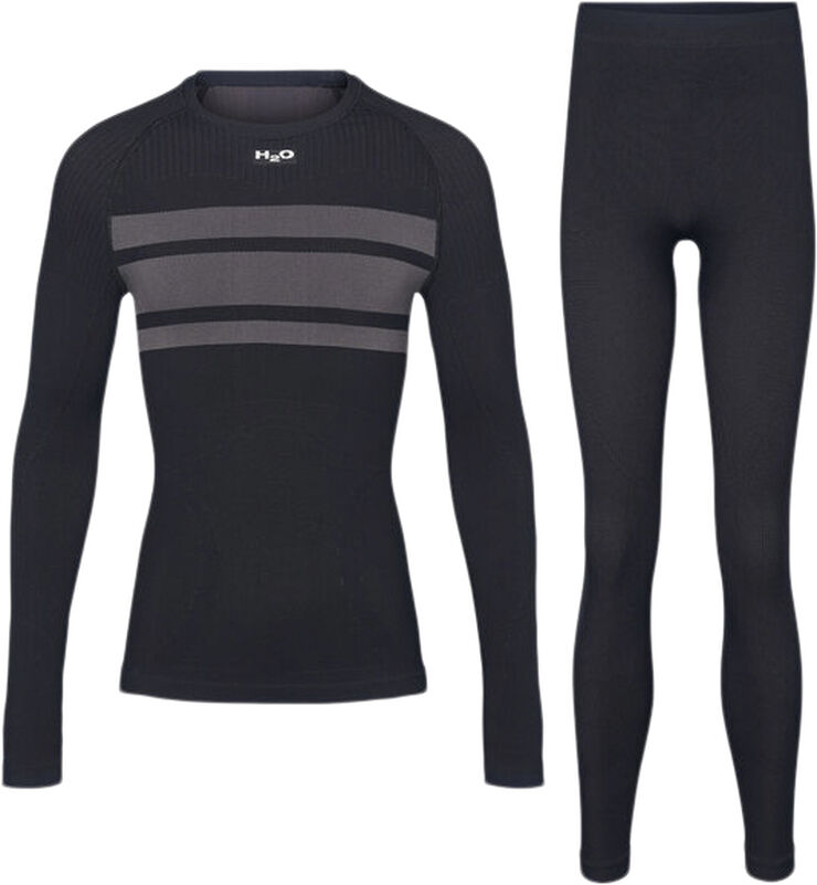 H2O Gillo Seamless skiundertøj Sort