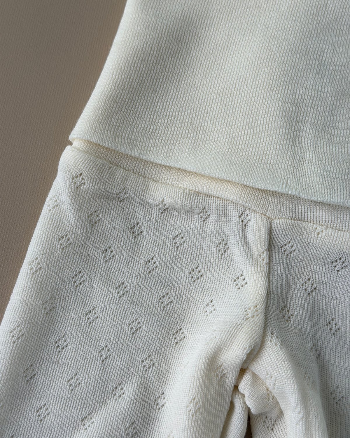 Ullbukse m/ dobbelt liv – 100% Merino, Pointelle | Ullongs