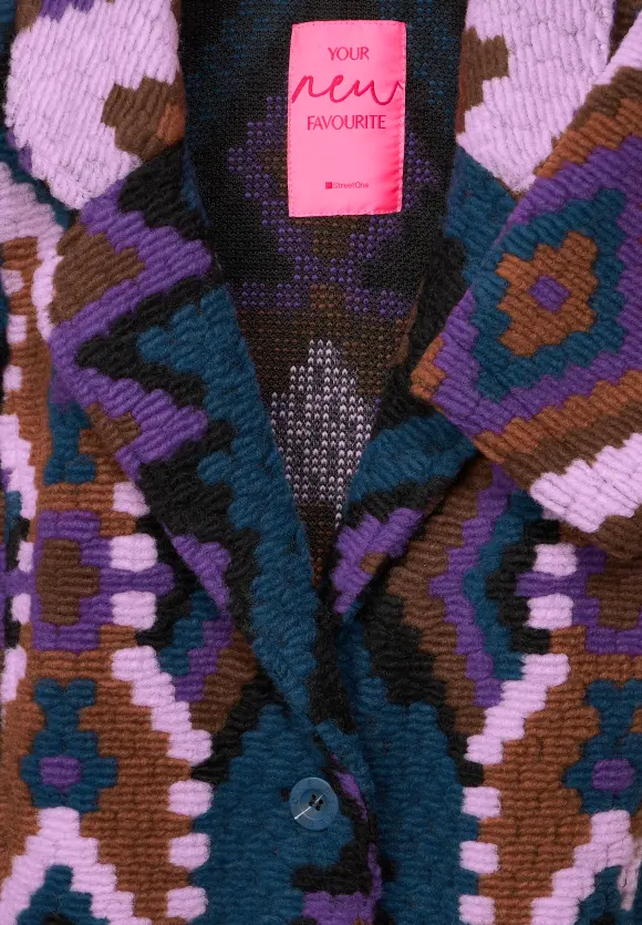 Blazer mit Ikat Muster - atlantic blue