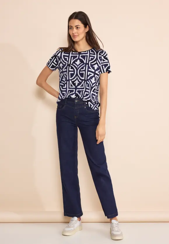 Print T-Shirt - deep blue