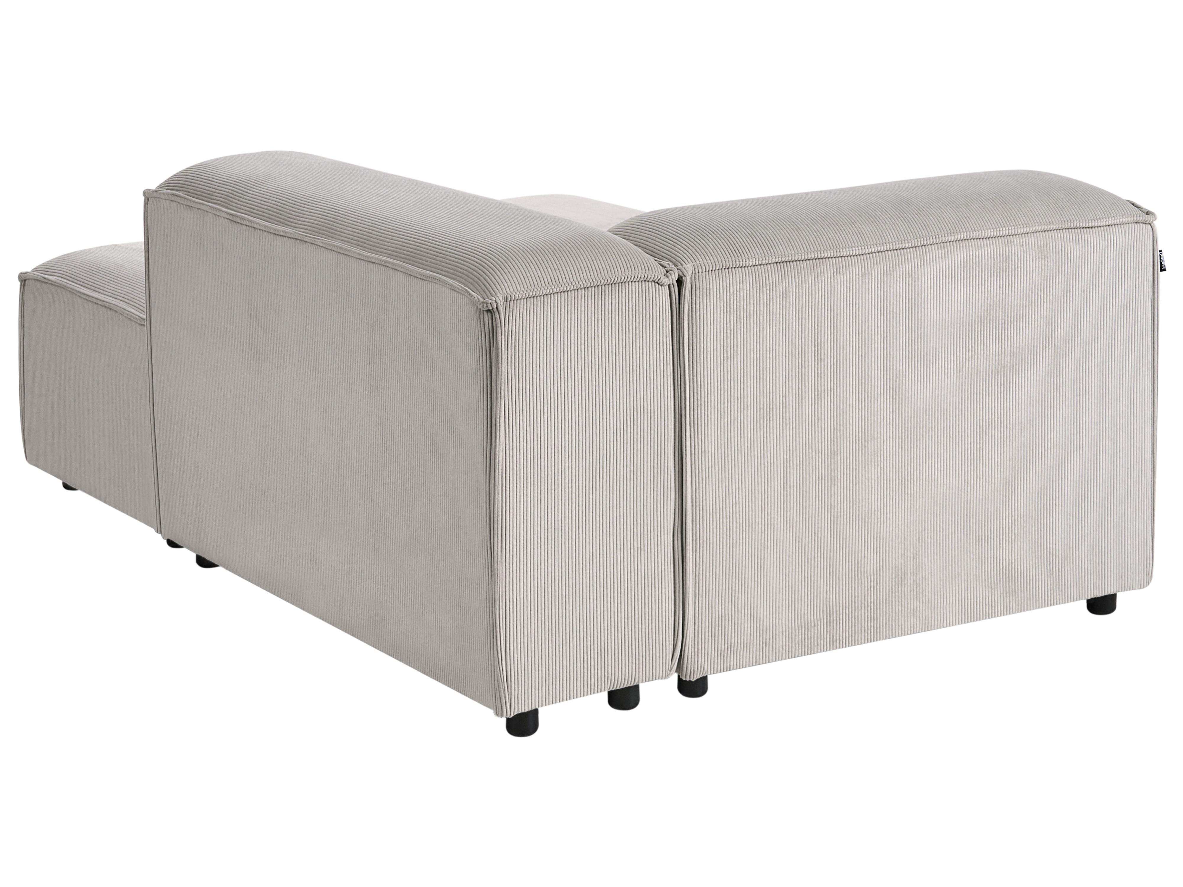 Linkszijdige chaise longue ARDAL Corduroy Taupe