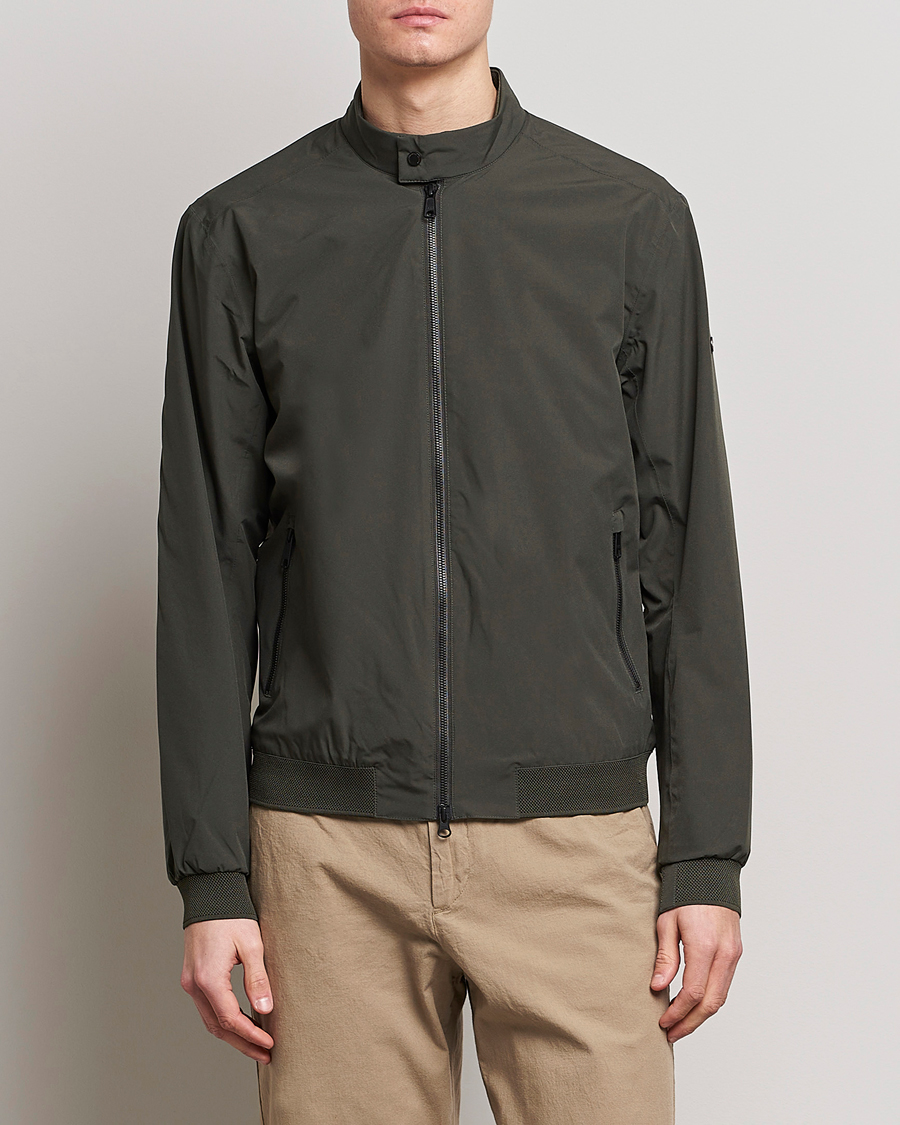 Scandinavian Edition Plain Waterproof Jacket Dark Olive