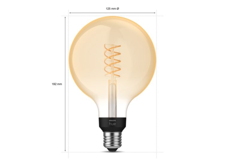 Philips Hue - E27 Filament G125 Globe - Warm White