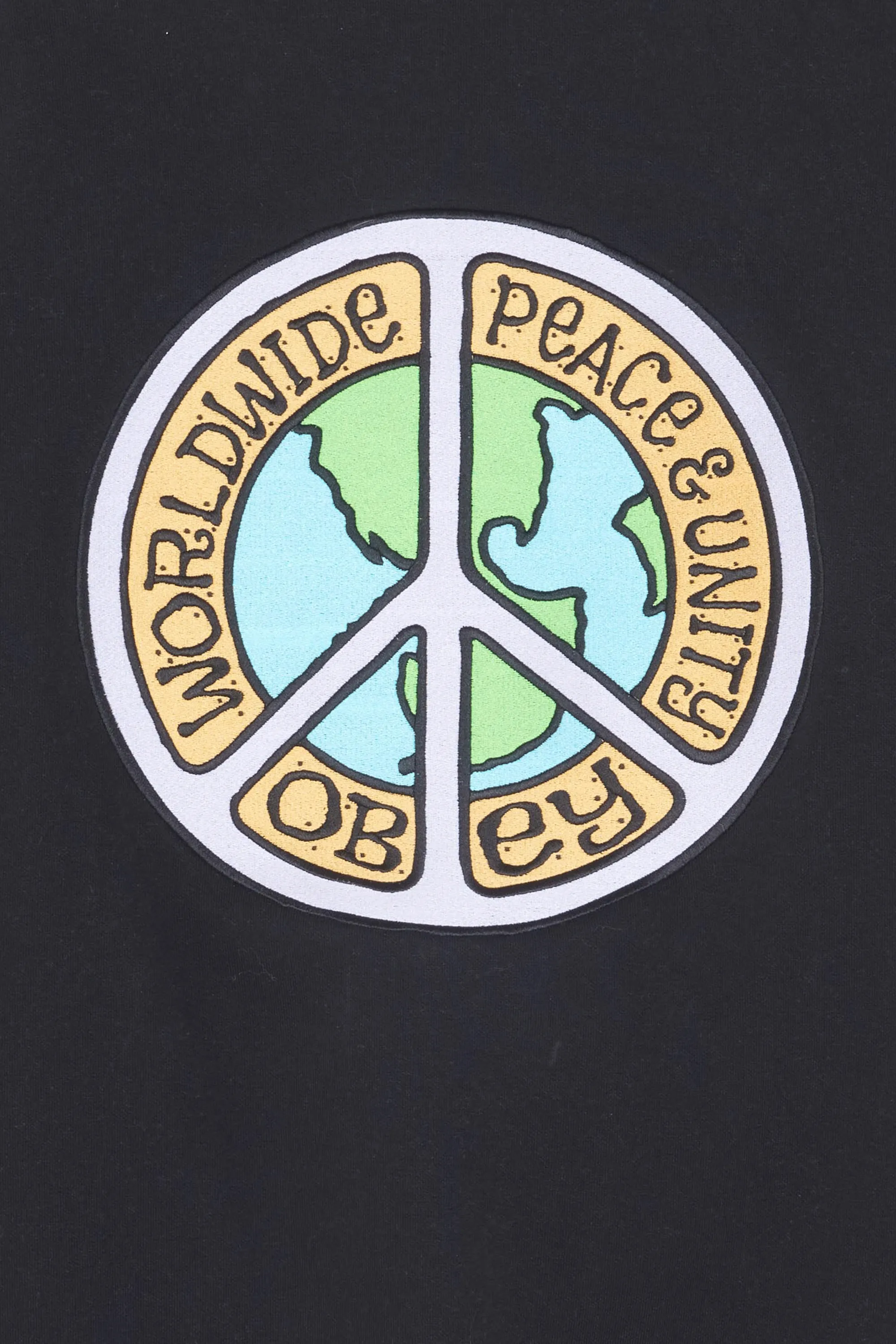 OBEY Sweatshirt  PEACE AND UNITY CREW Noir