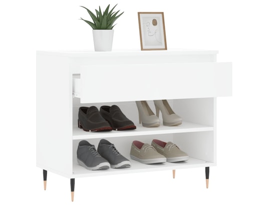 VIDAXL - Armoire à chaussures blanc 70x36x60 cm bois d'ingénierie