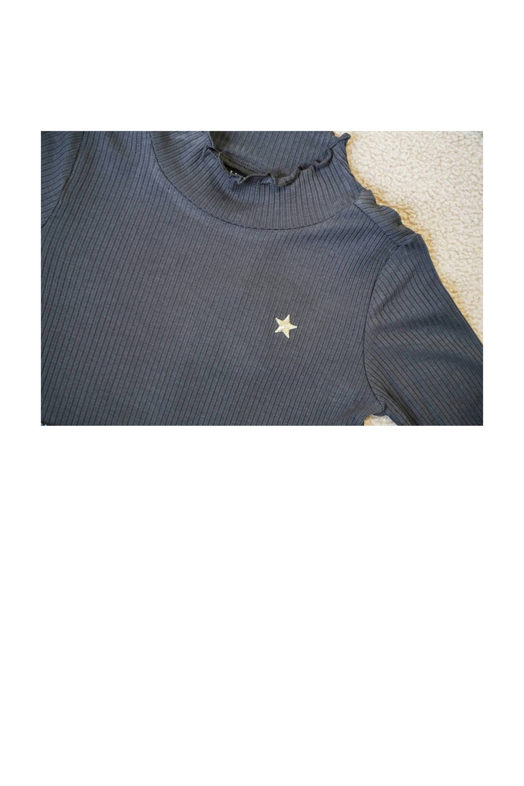 Like Flo longsleeve antraciet rib gebreid
