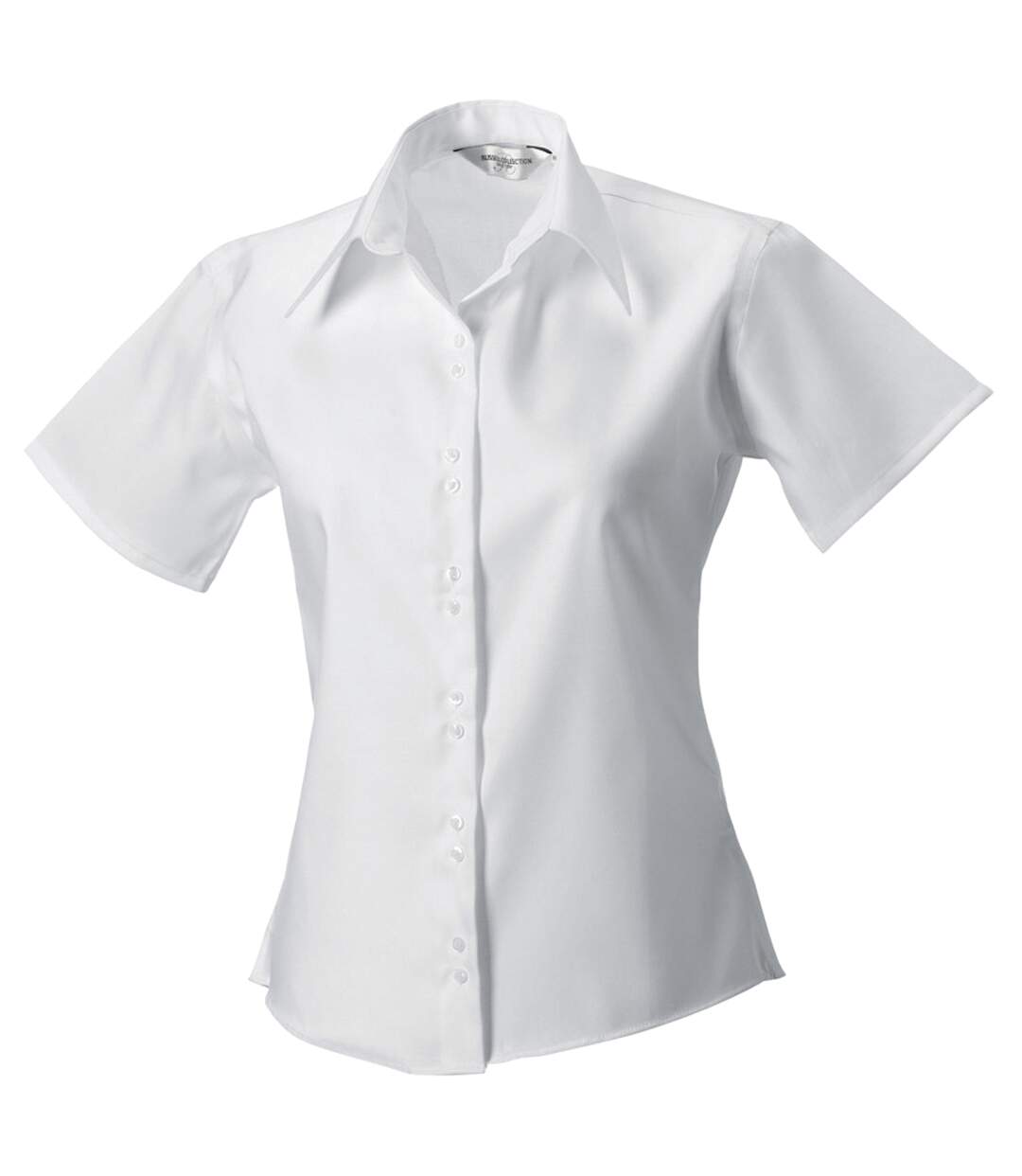 Russell Collection - Chemisier à manches courtes sans repassage - Femme (Blanc) - UTBC1036