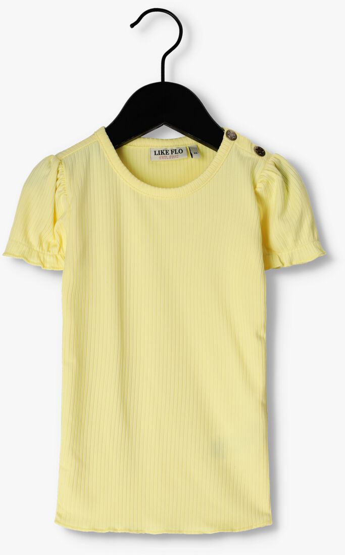 LIKE FLO gele like flo t-shirt fancy rib top