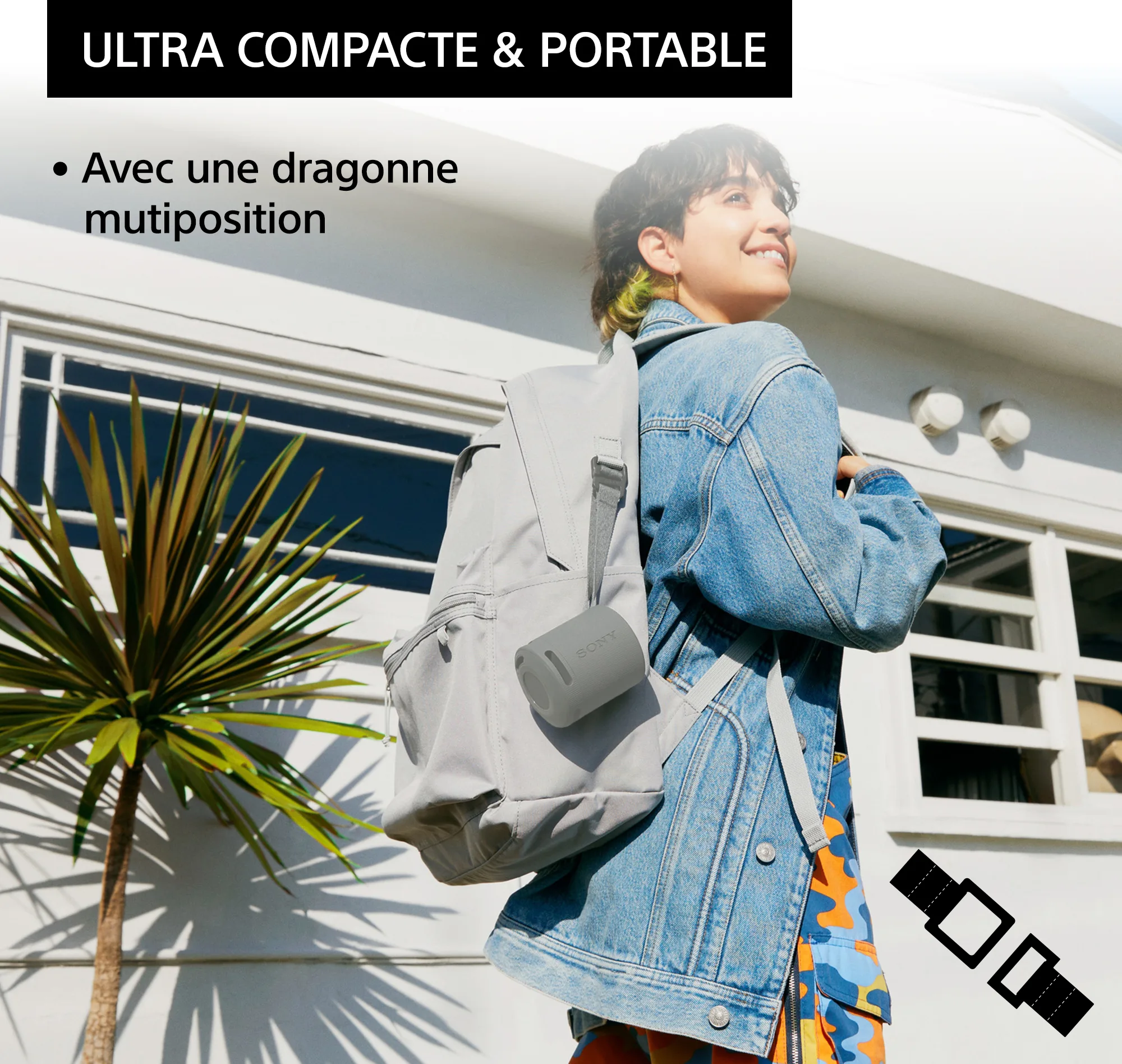 Sony SRS-XB100 Gris Enceintes Bluetooth portables
