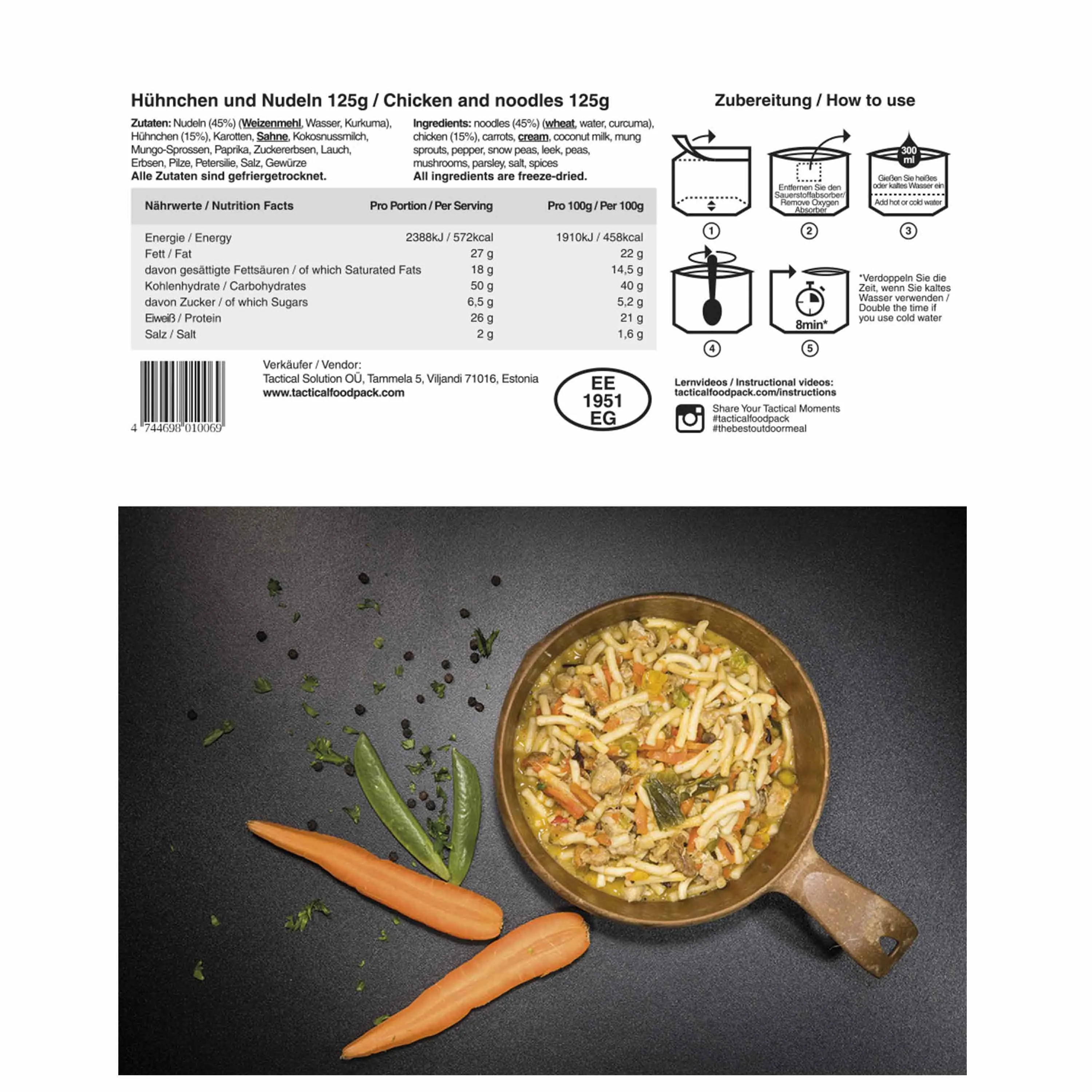 Tactical Foodpack -  Nudelgericht mit Hähnchen