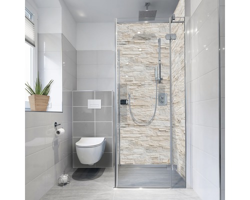 mySpotti Fresh douchewandpaneel, gebroken stenen wandbekleding, 255 x 100 cm, FSF11398