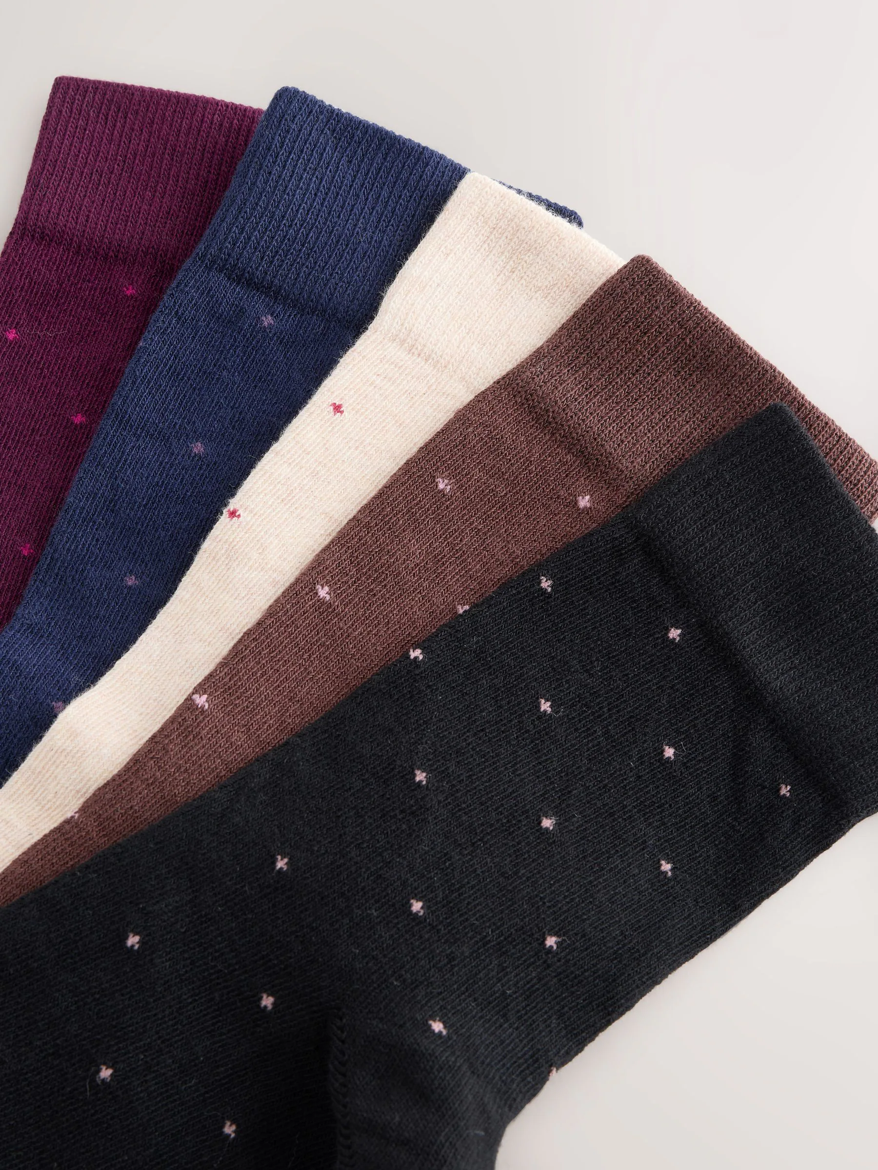 Multi Pin Dot Spot - Formal Ankle Socks 5 Pack