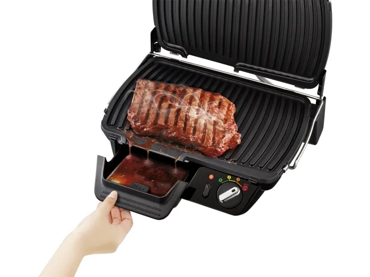 Tefal SuperGrill GC461B34 - Grill - elektrisk - 800 cm2 - sort/ sølv
