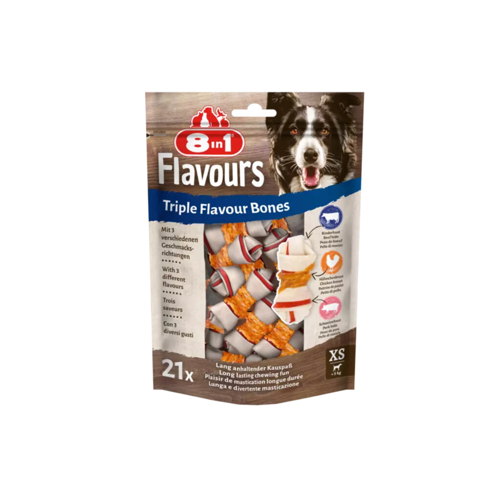 8in1 Triple Flavour Bones XS21 stuks