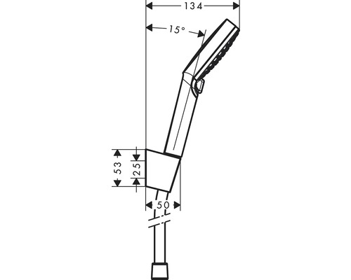 hansgrohe Crometta Vario 26691400 handdoucheset, Ø 10 cm, inclusief 1250 mm chromen doucheslang