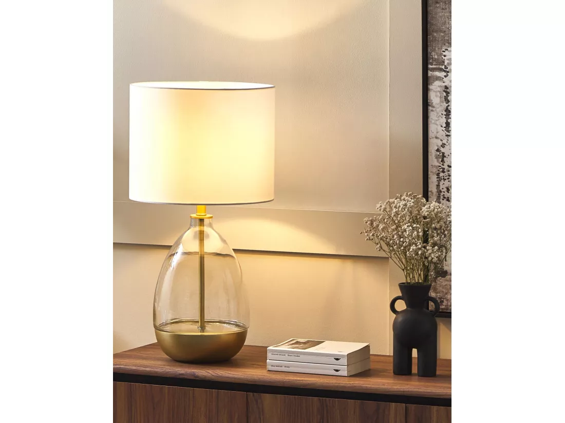 Lampe à poser OKARI Verre Blanc