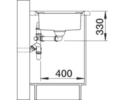Blanco Axis III 5 S-IF spoelbak, 915 x 510 mm, roestvrij staal, satijnen afwerking, 522103