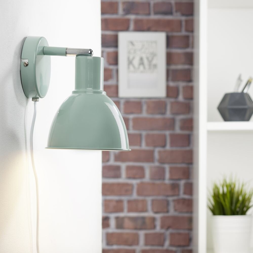 Metalen wandlamp Pop E27 groen