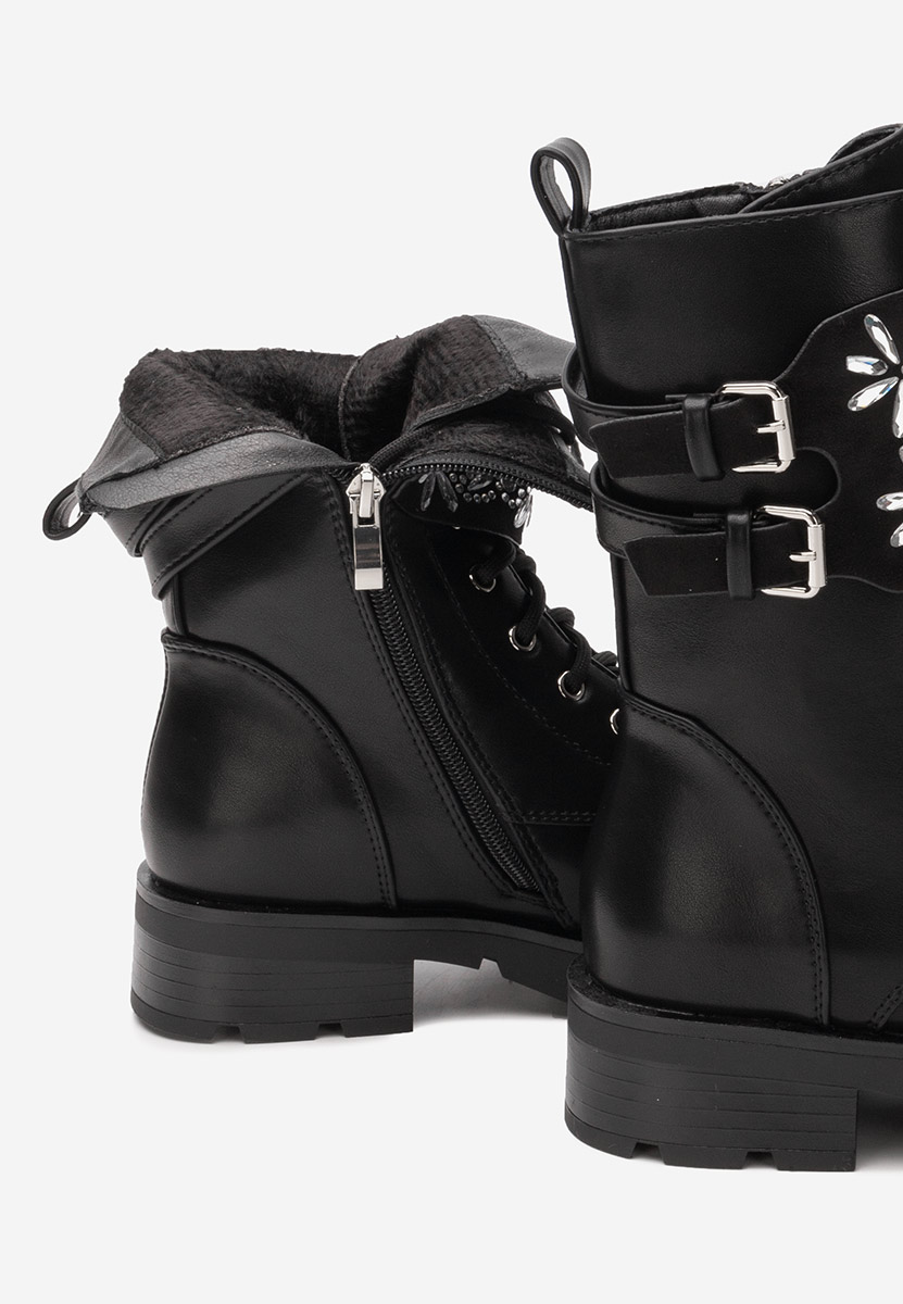Bottines à lacets femme noirs Meghann V2