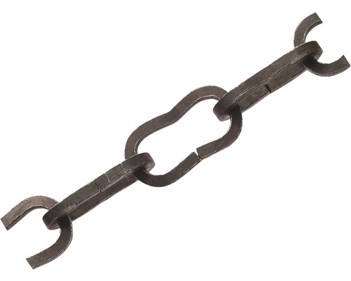 Decoratieve ketting Ø 5 mm, ijzer, thermisch verzinkt en zwart gemaakt, verkocht per meter