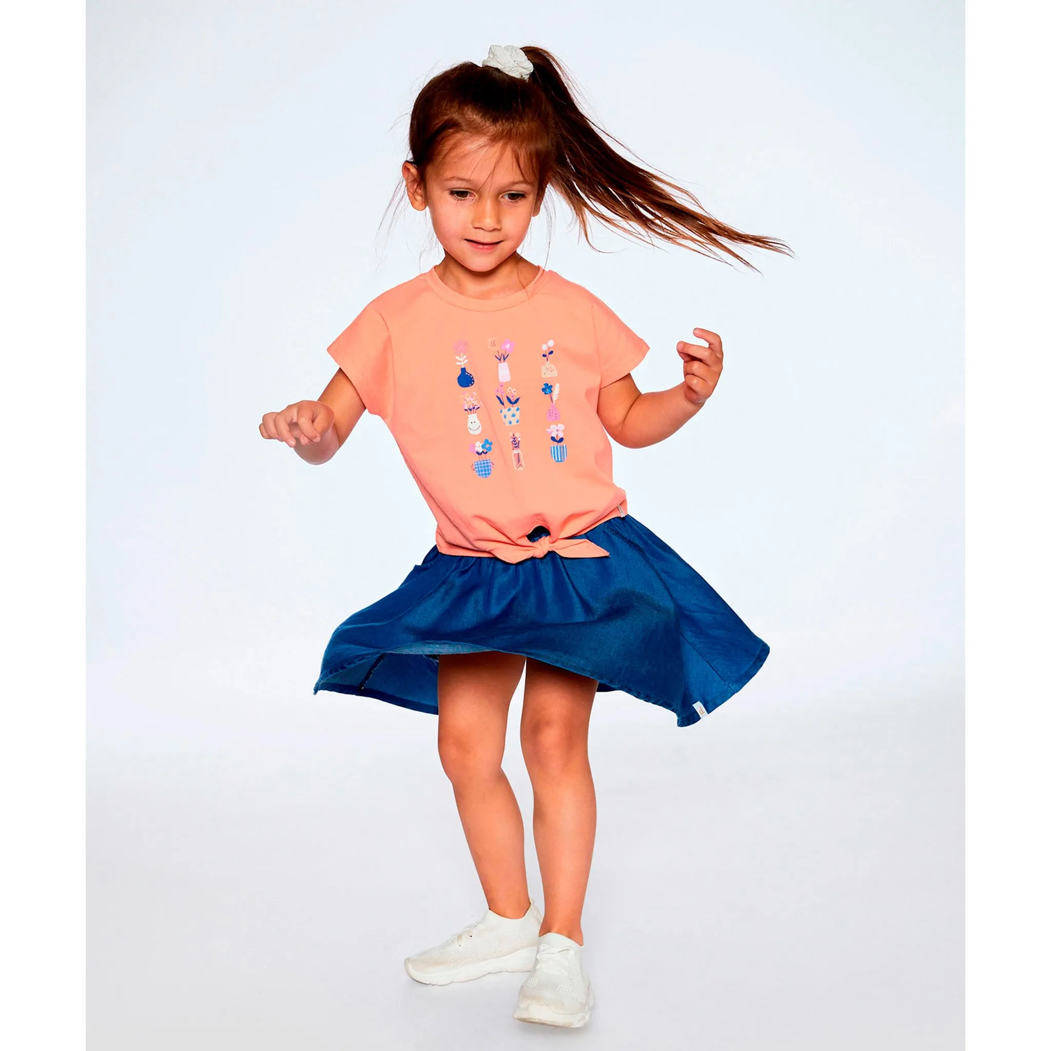 Deux par Deux T-shirt Noeud Champs 3-6ans