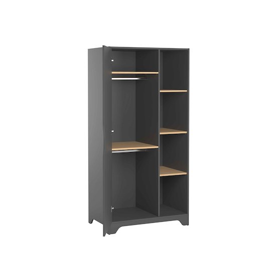 Leaf Armoire porte + étagères   Graphite        de               Vox