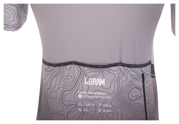 Maillot Manches Courtes LeBram Grand Ballon Gris Coupe Ajustée