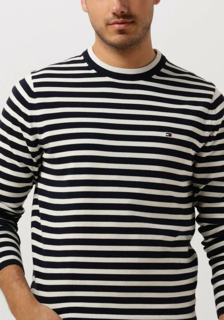 TOMMY HILFIGER donkerblauwe tommy hilfiger trui 1985 crew neck sweater