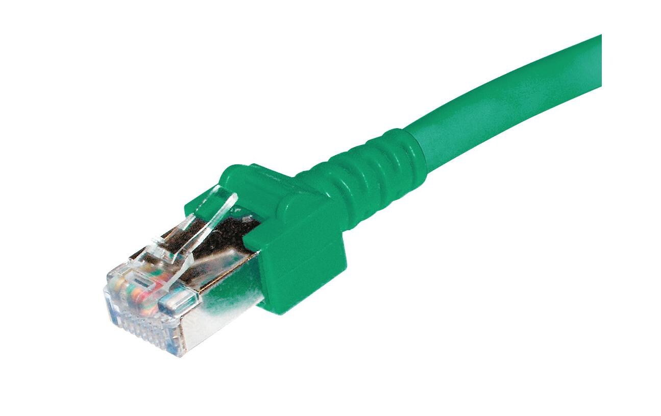 Patchkabel Cat 5e, S/UTP, 1.5 m, GrünRJ45-Patchkabel Cat.5/5e 100 MHz, geschirmt, Belegung 1:1