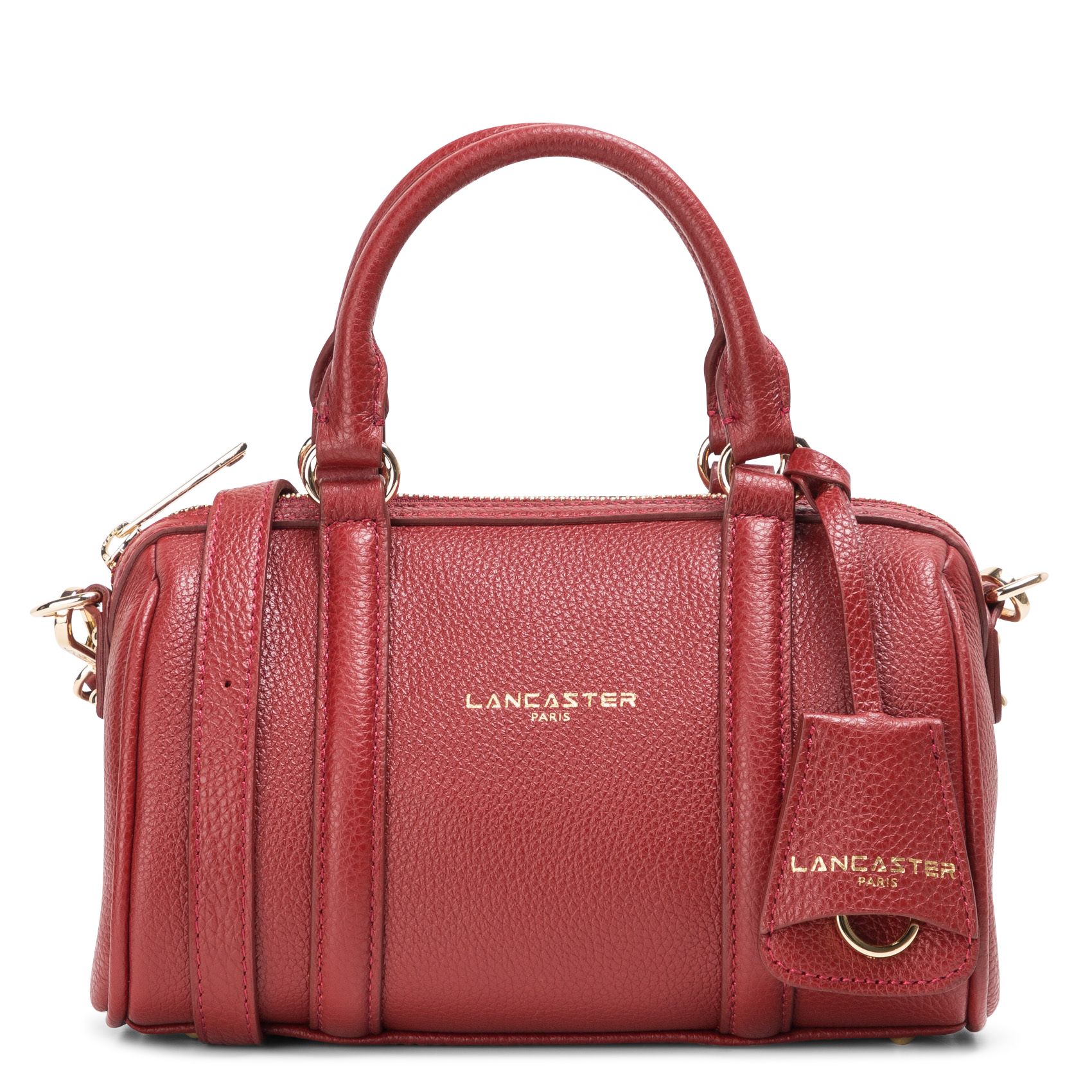 MILANO ANA - Petit sac polochon en cuir grainé| Rouge