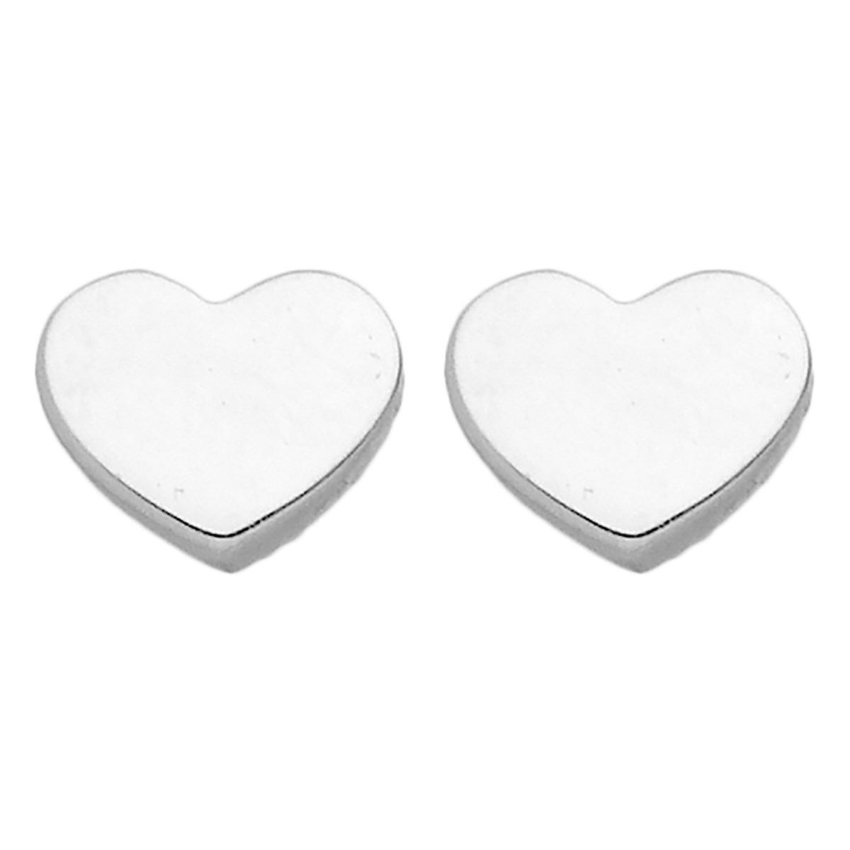 Boucles d'oreilles coeurs or blanc 18 carats