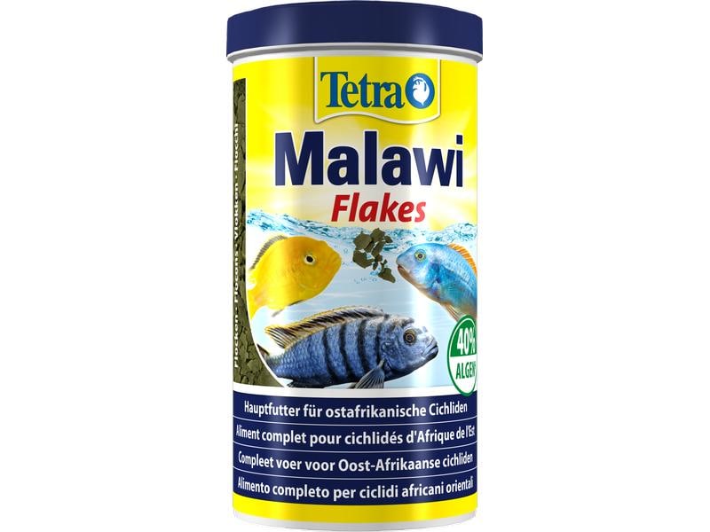 Tetra Cichlidfutter Malawi Flakes, 1 l Hauptfutter für alle pflanzenfressenden Buntbarsche (Cichliden)
