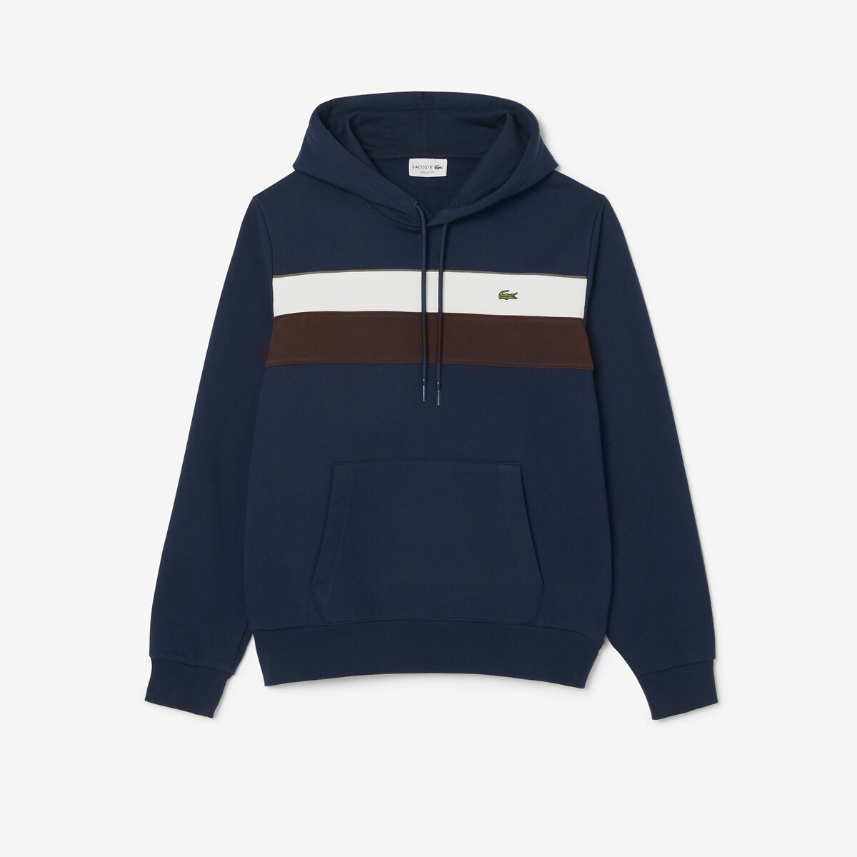 LACOSTE<br>Moletom com capuz e blocos de cor