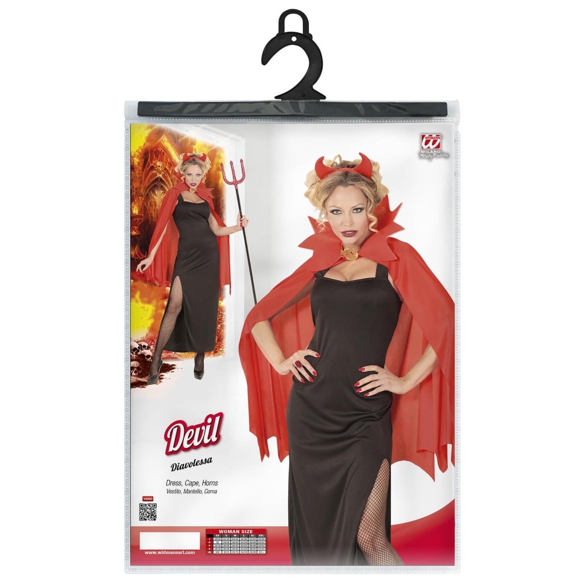 Halloween Jurk Rood Zwart Dames Duivel
