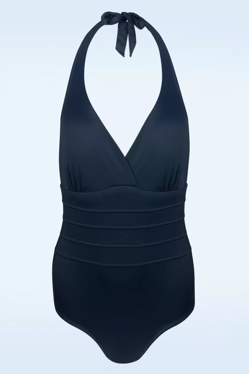 MAGIC Bodyfashion Halter shaping badpak in marineblauw