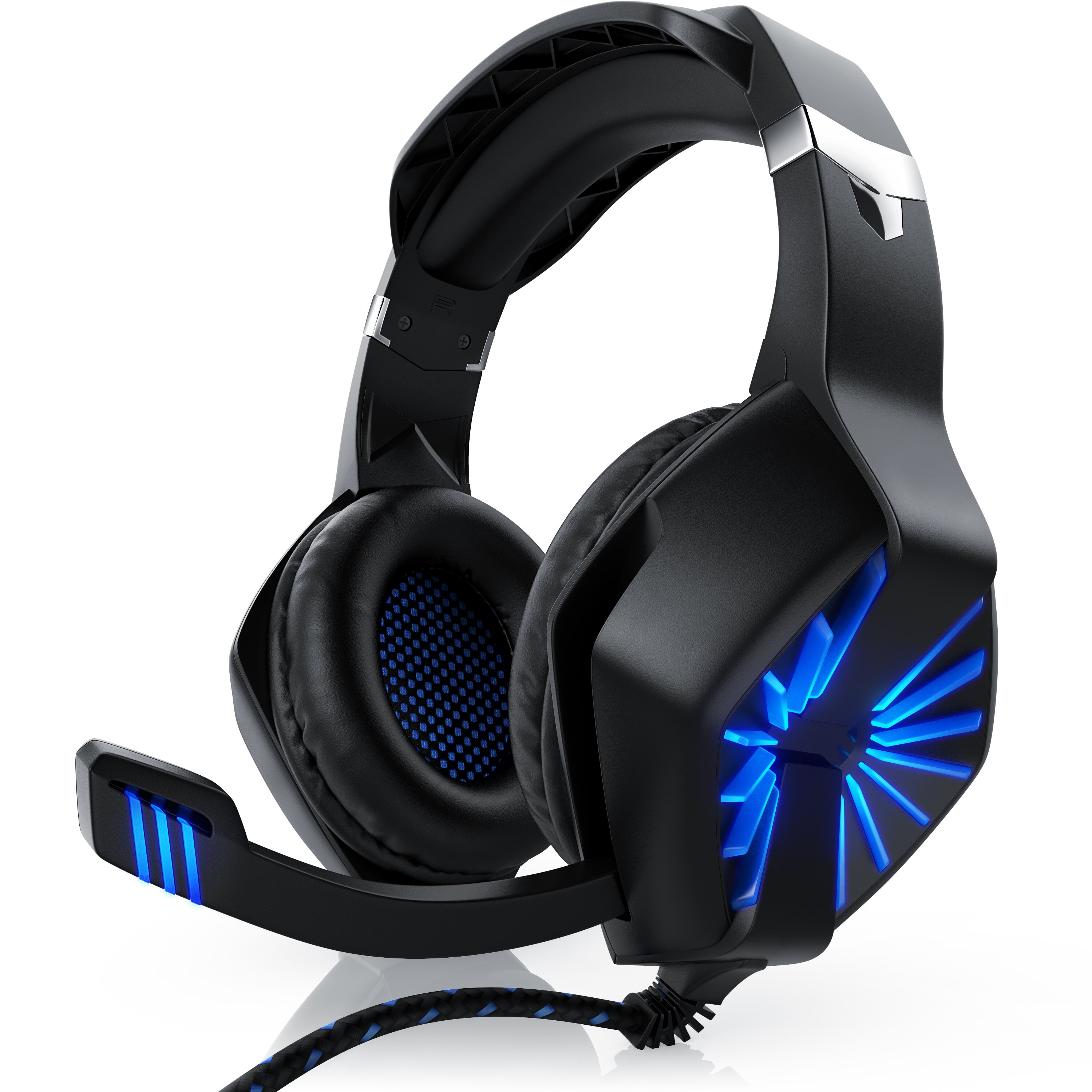 CSL USB Gaming Headset GHS-102 mit Mikrofon - Kopfhörer für PC (Win XP/7/8/8.1/10), PS4/4 Pro