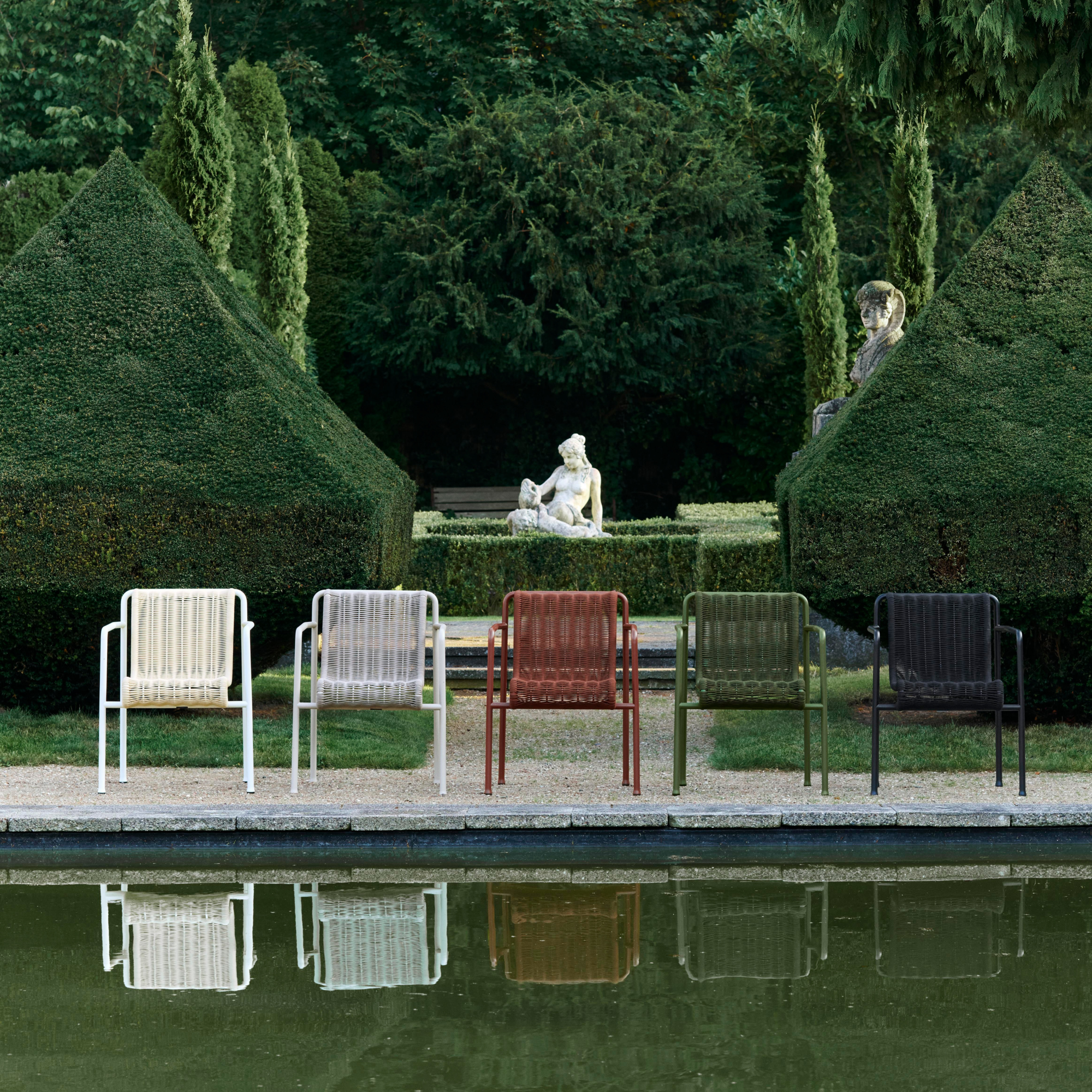 Tuinstoel Palissade Cord Dining met armleuning antraciet