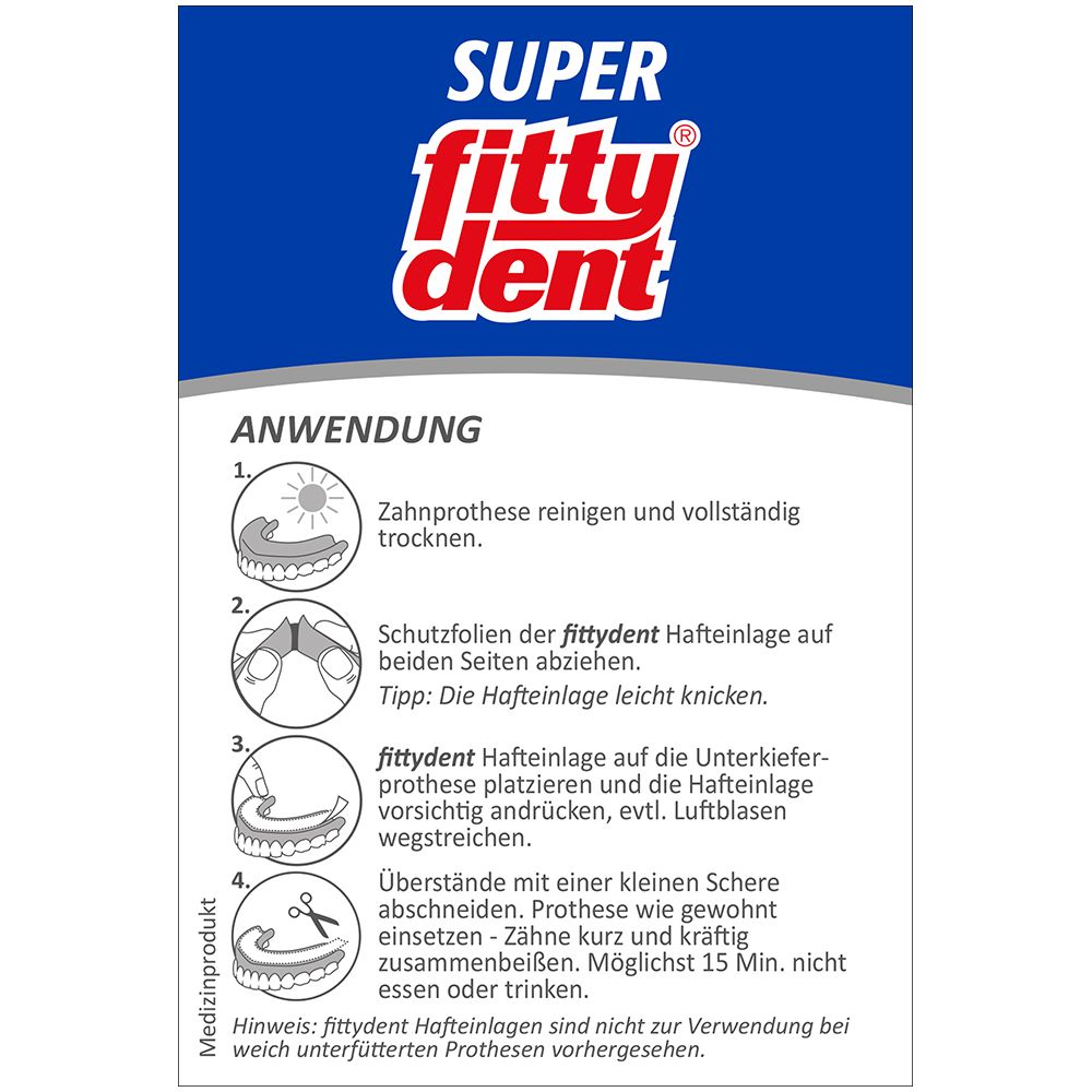 fittydent super Hafteinlagen comfort